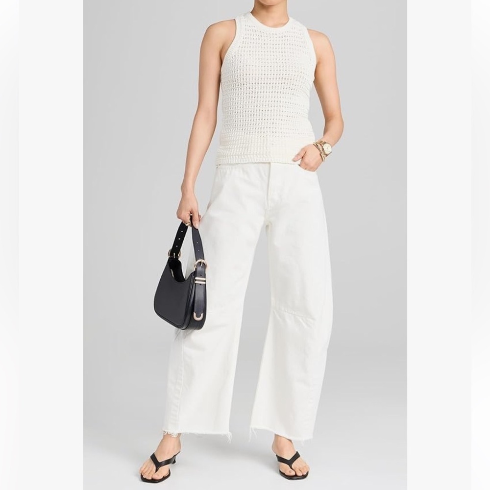 Cream Crochet Knit Tank NWT - Picture 4 of 13